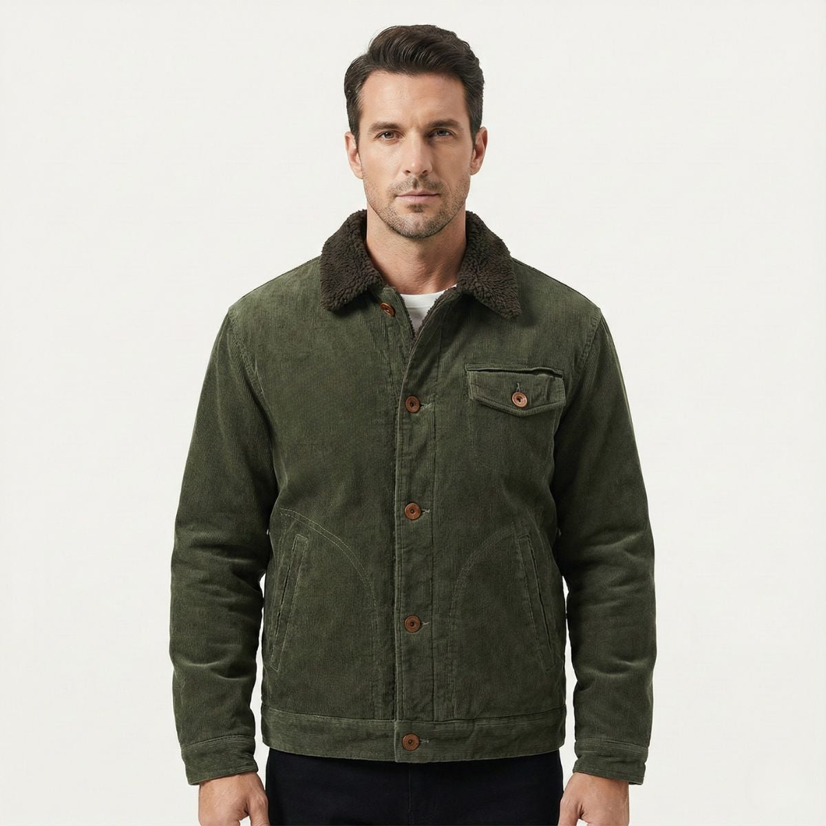 The Eversley – Manchester jacka med sherpa-foder