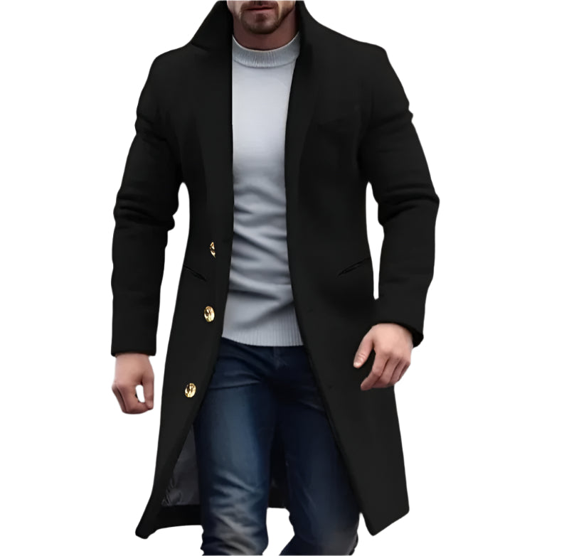 Manlig Fitzroy Elegant Lång Trenchcoats