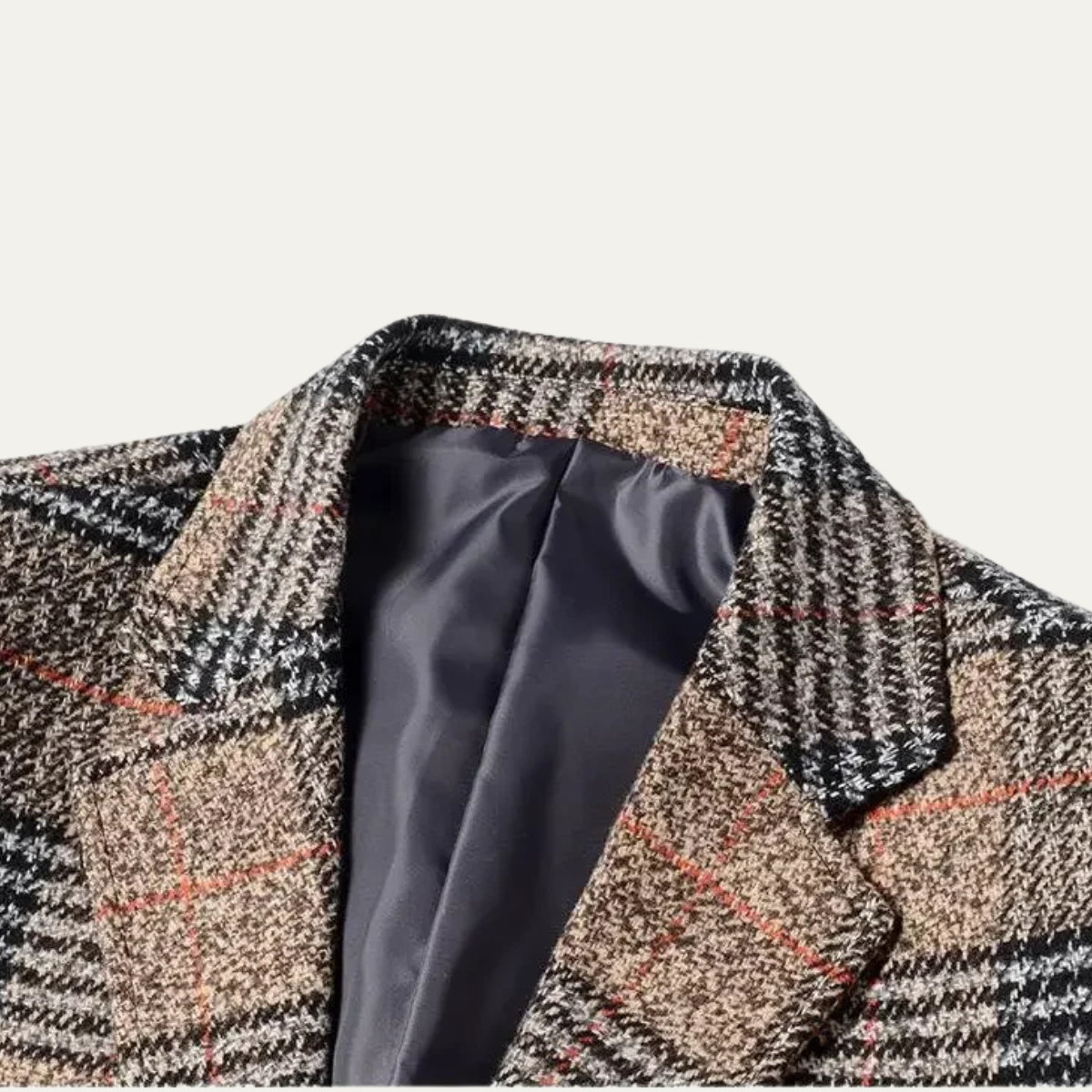 The Monopoli - Herr Slim Fit Rutigt Tweed Blazer Kostym