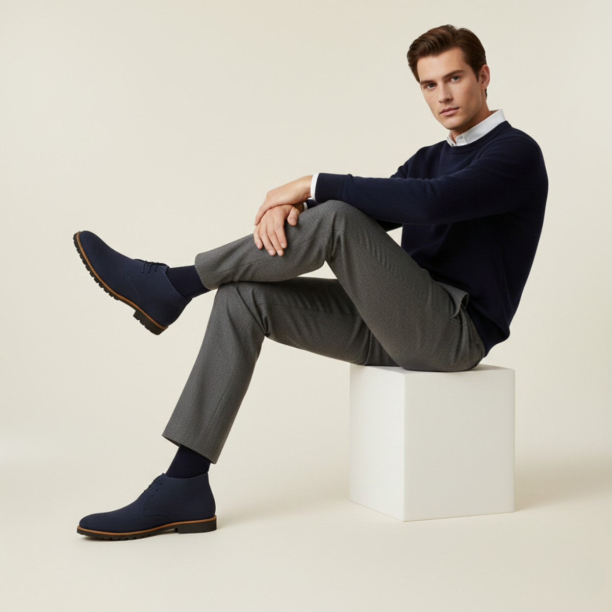 The Remington - Casual chukka-kängor i mocka för herr med gummisula