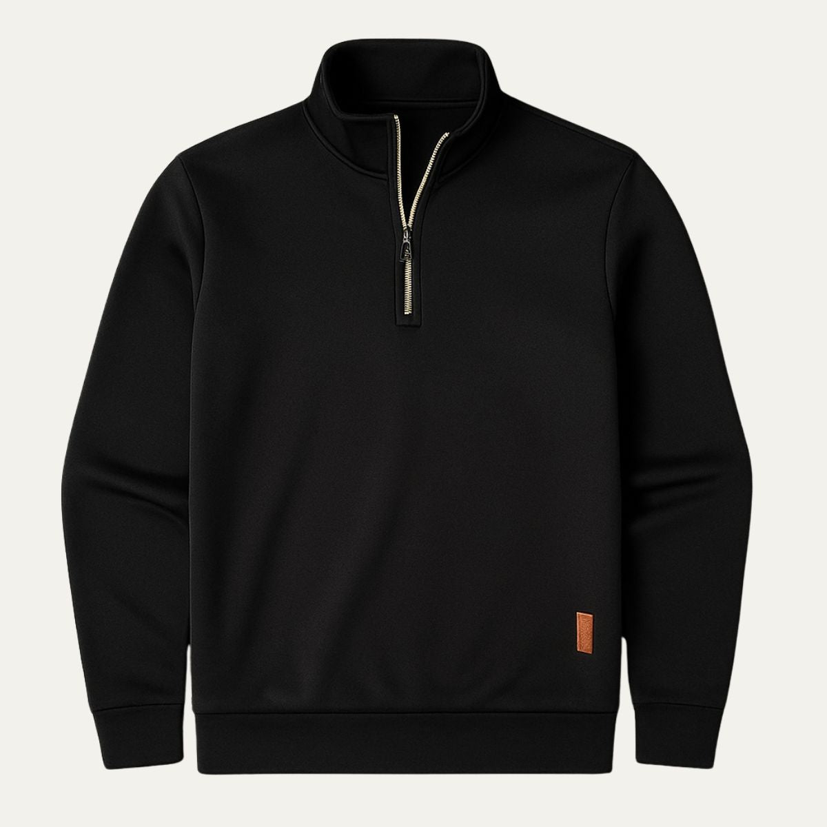 Huvtröja för män The Highland Half Zip – Huvpullover i mjuk terry för ultimat komfort