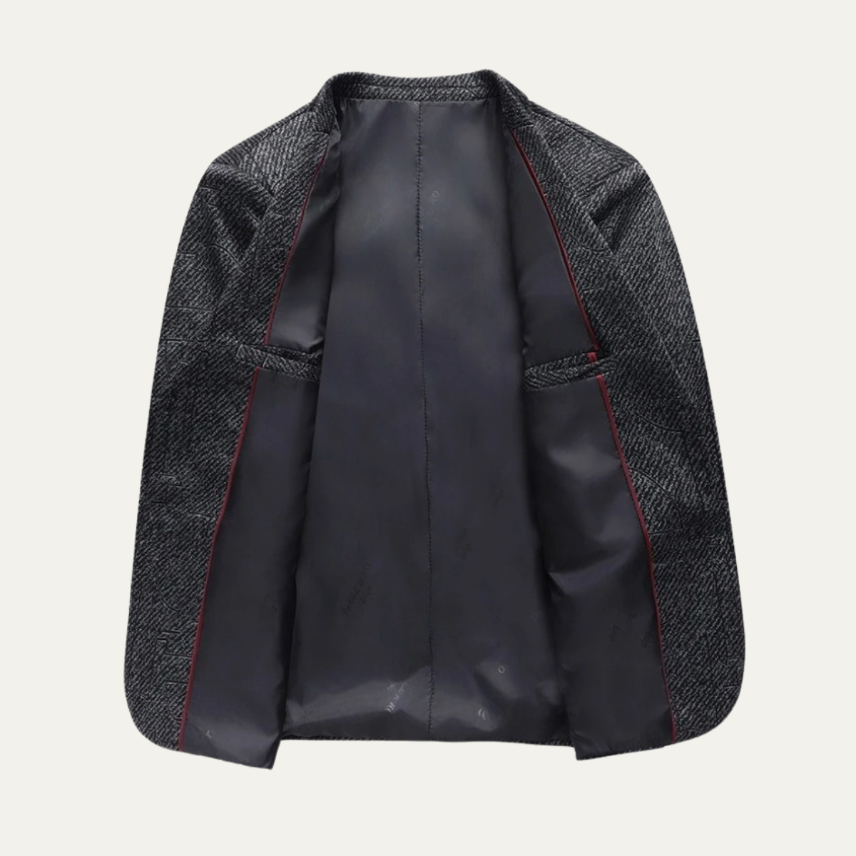 The Desenzano - Herrjacka i slim fit-modell med fiskbensmönster för vardagsbruk