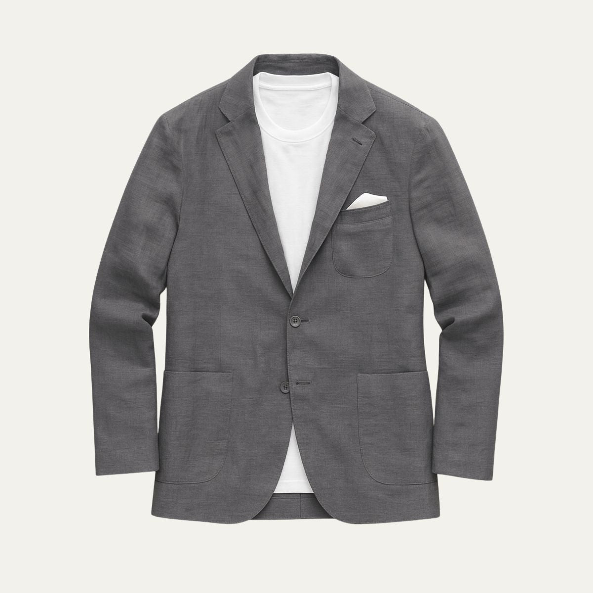 Elegant Miami Linne sommarblazer för män – Perfekt för bröllop och formella tillställningar