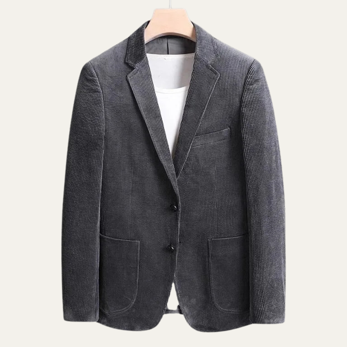 The Lancaster - Herrars Tjocka Flanell Corduroy Affärs Blazer Jacka