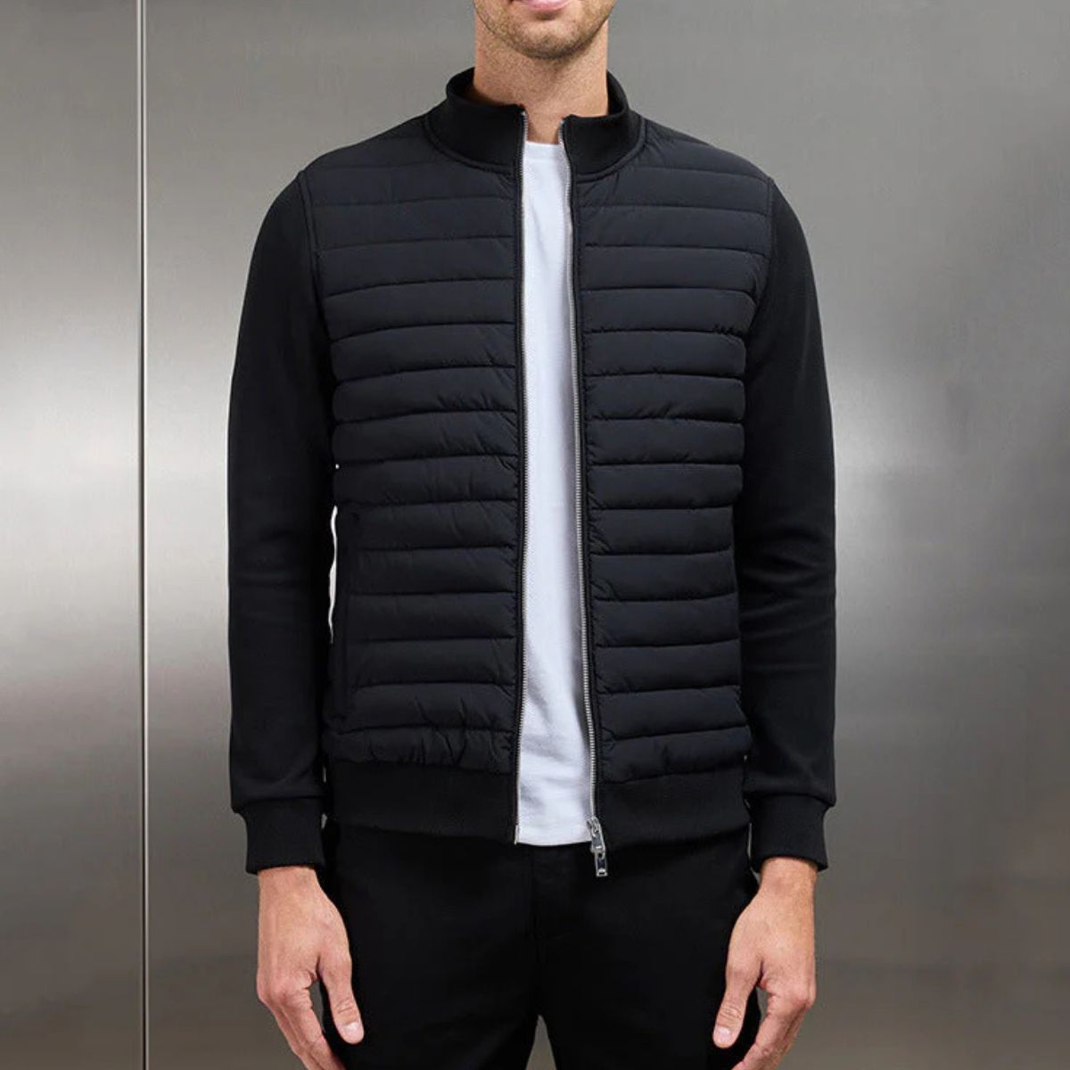 Herrs lättviktiga eleganta quilted pufferrock från Köpenhamn - Snygg värme och komfort