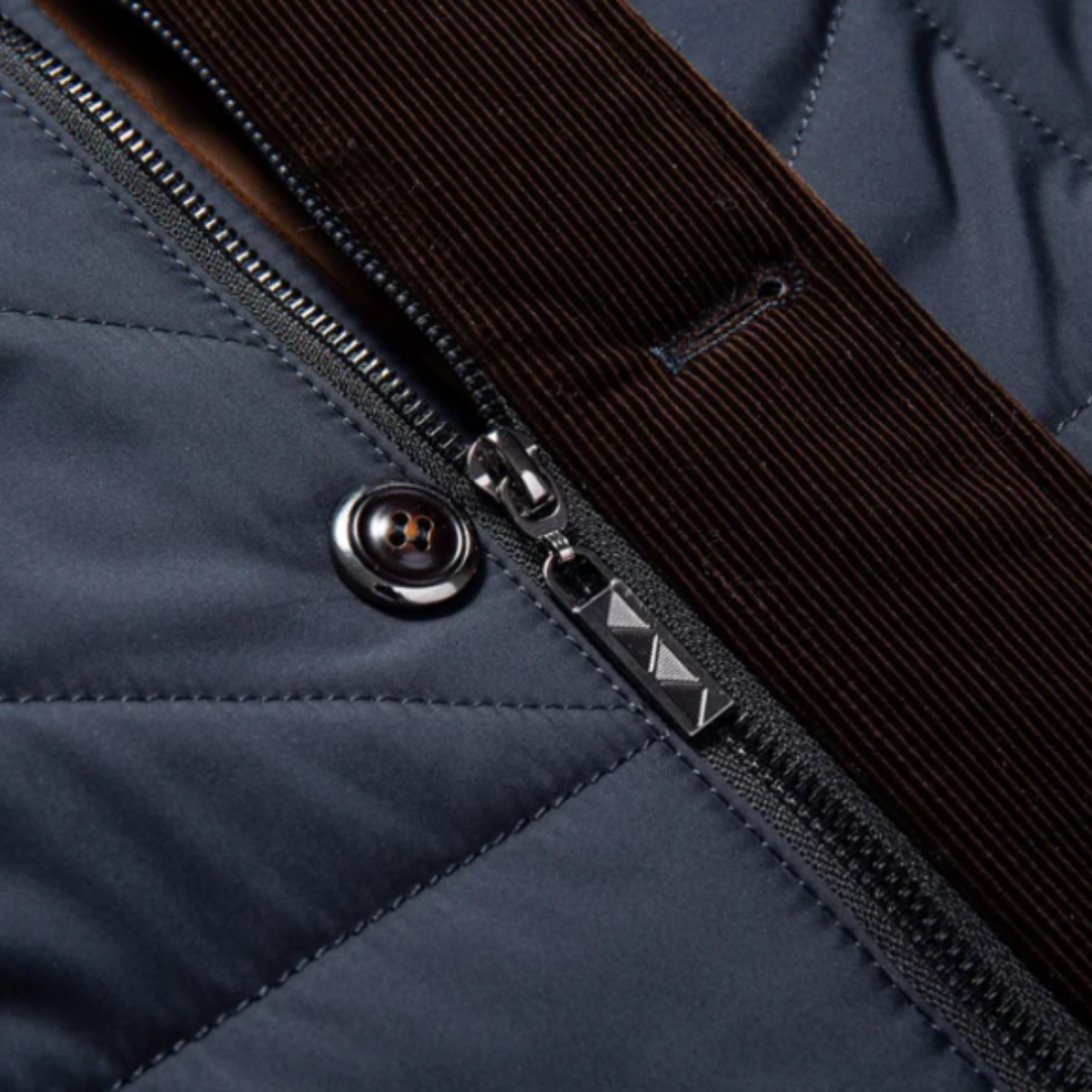 The Stratton - Herrstylad Vadderad Vinterjacka med Quilt och Samtalskrage