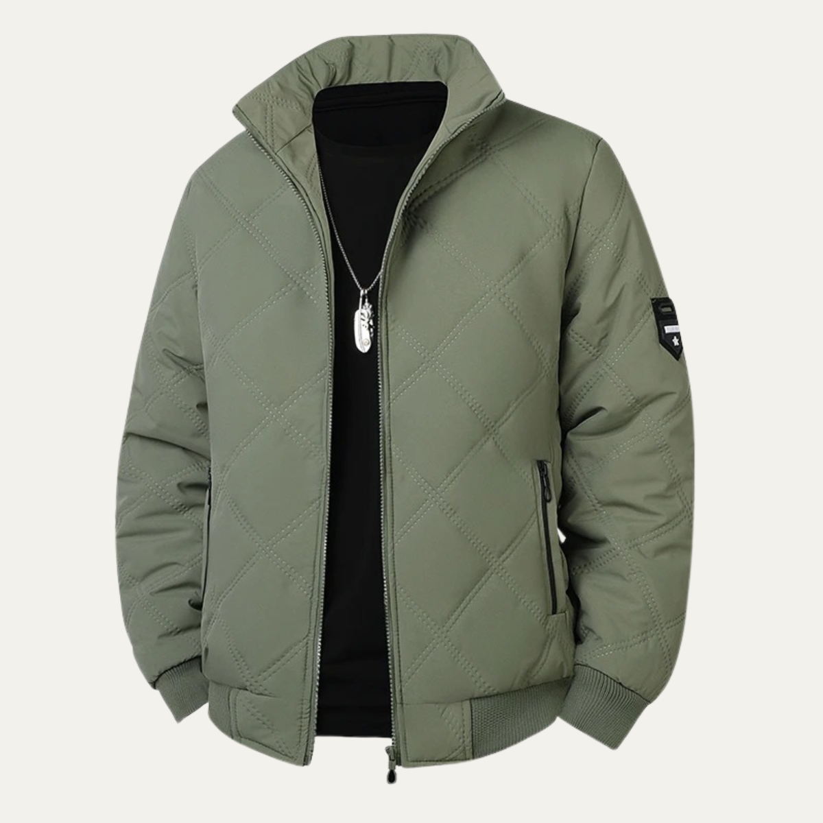 The Cresthill - Herr Vadderade Fleece Fodrade Varma Vinterjacka