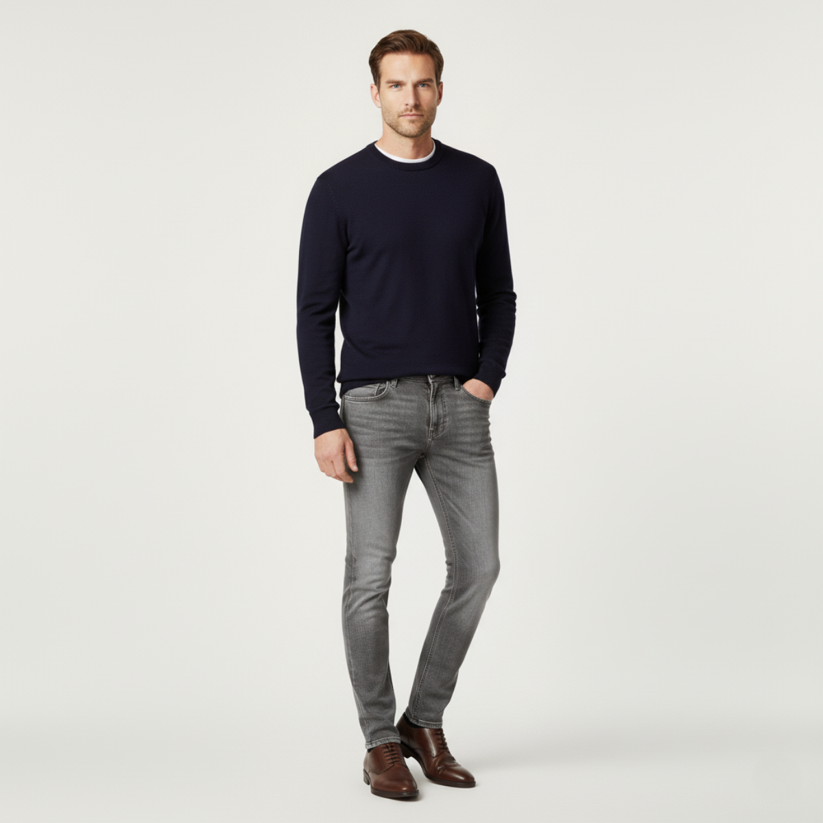 Santiago Slim Fit Stretch Skinny Jeans för män – Snygg komfort och ett modernt utseende
