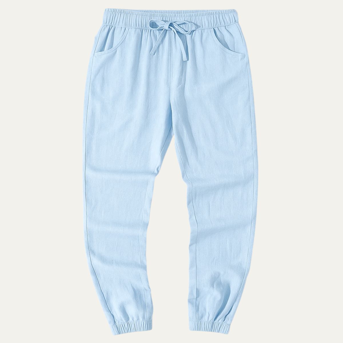 Palermo Linne-Joggers – Sommarlätta Byxor för Män