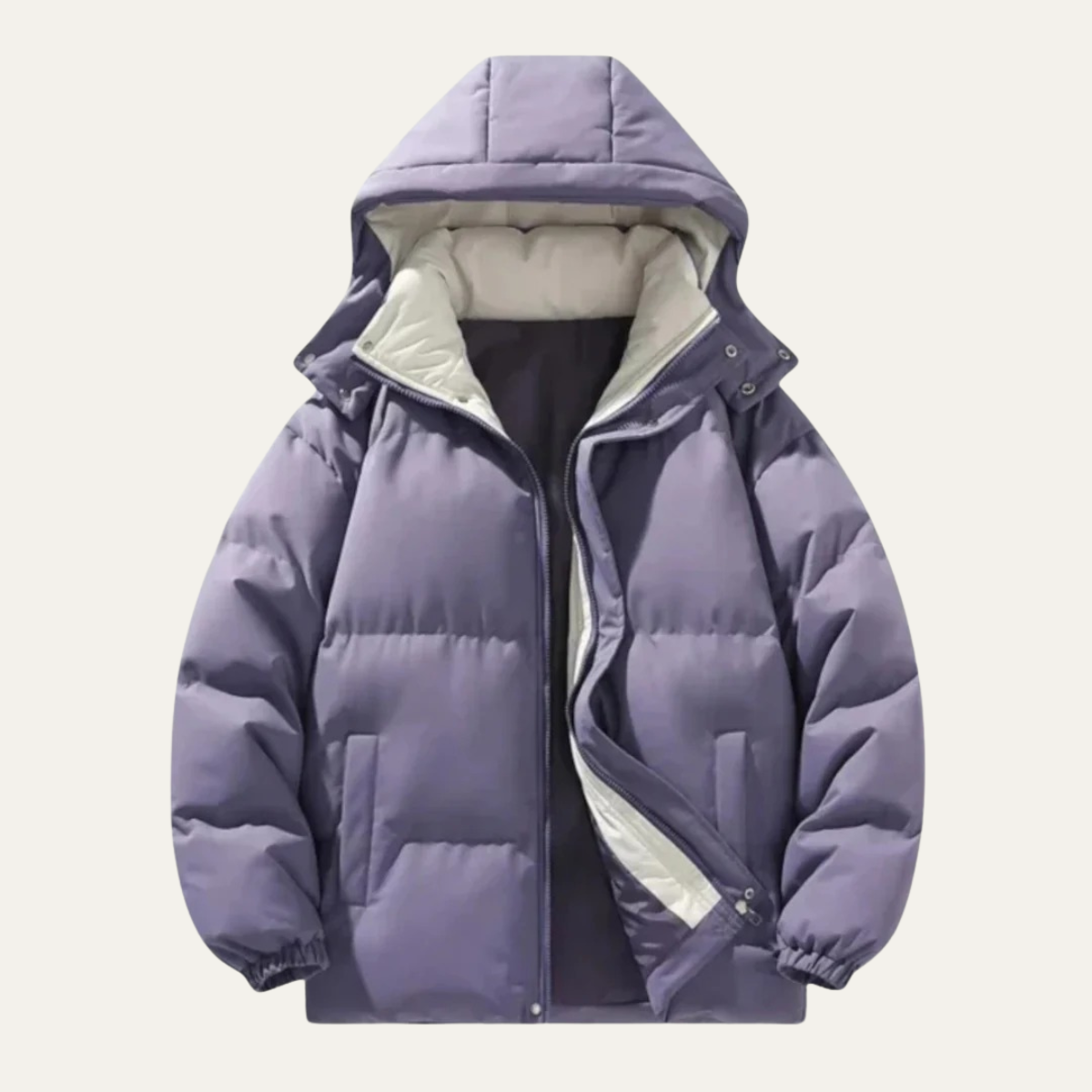 Berlin Herrens hoodie-puffjacka - Vattentät dunparkas för stilfullt skydd