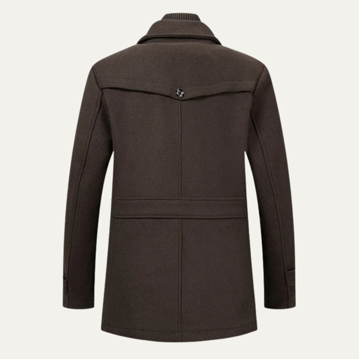 The Edgemont - Herr Dubbelkrage Ullblandning Trench Coat