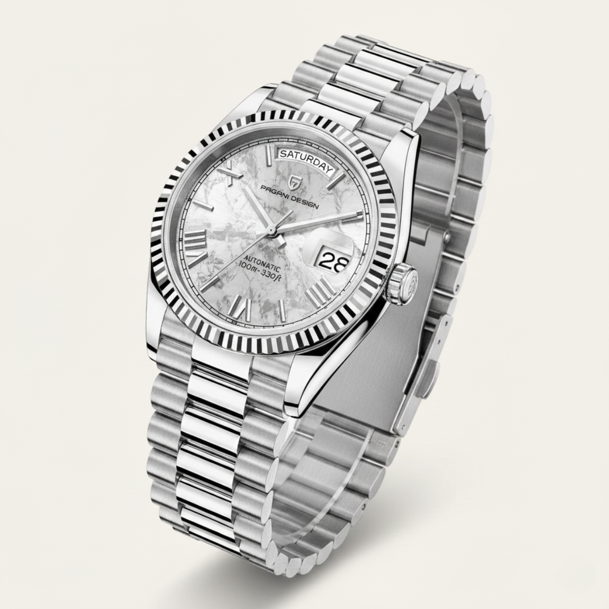 Lyxklocka Geneva för män i tidlös och elegant stil