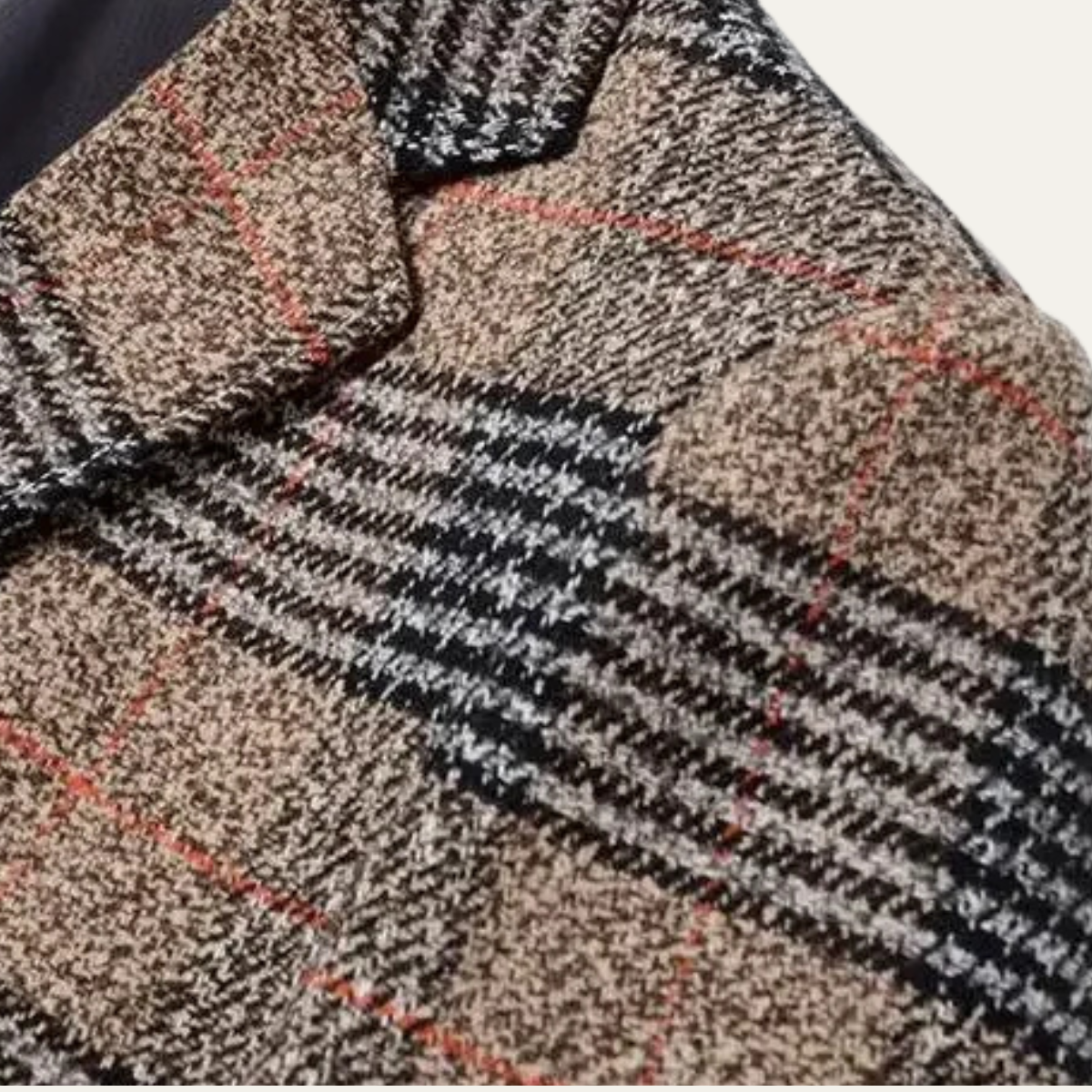 The Monopoli - Herr Slim Fit Rutigt Tweed Blazer Kostym