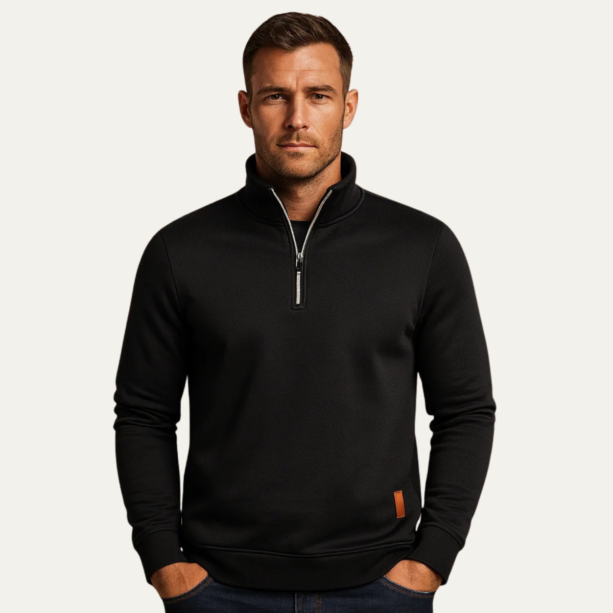 Pullover med båtringning Belgrave Quarter Zip för en avslappnad och trendig stil
