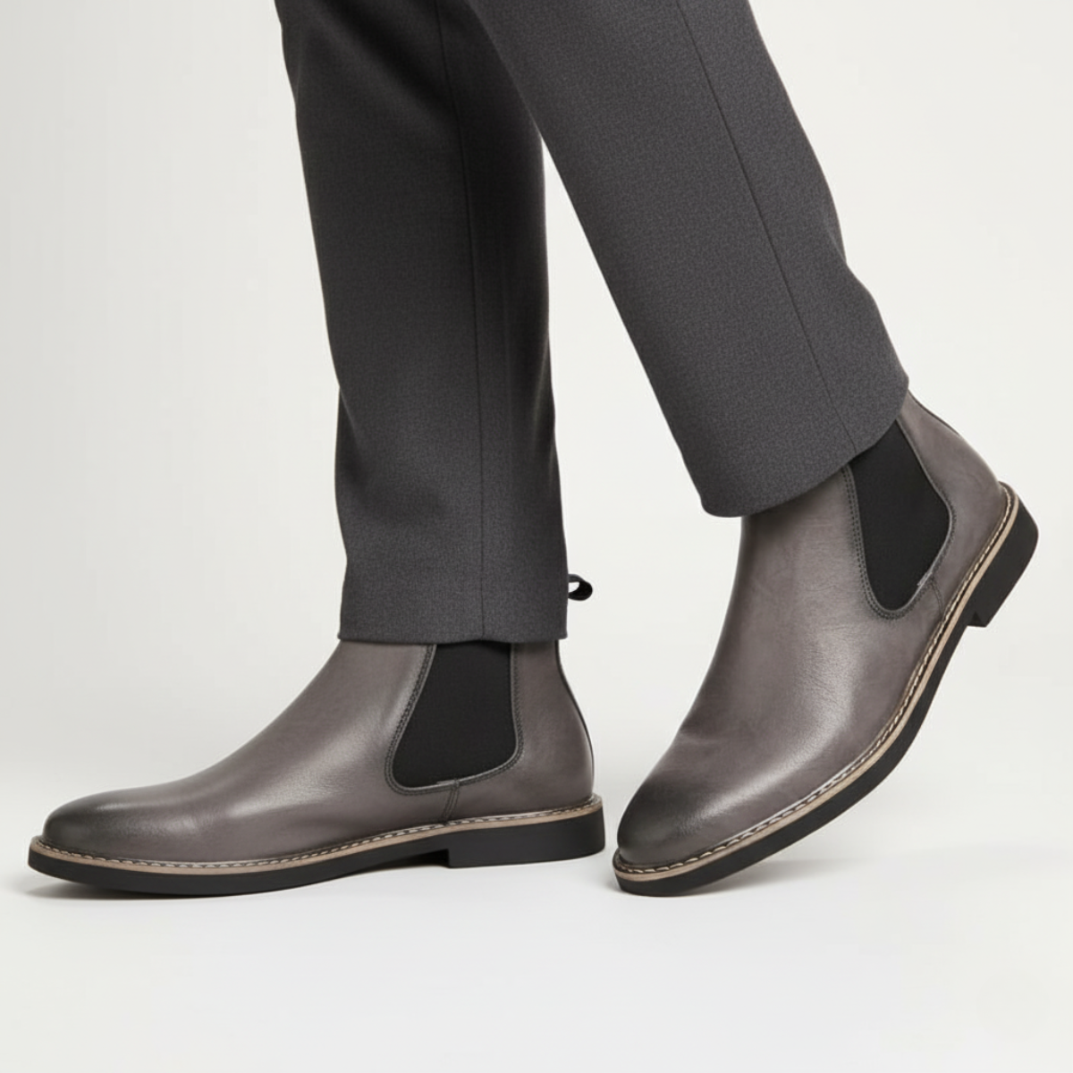 The Wrexham - Herrens Casual Läder Slip-On Chelsea Boots