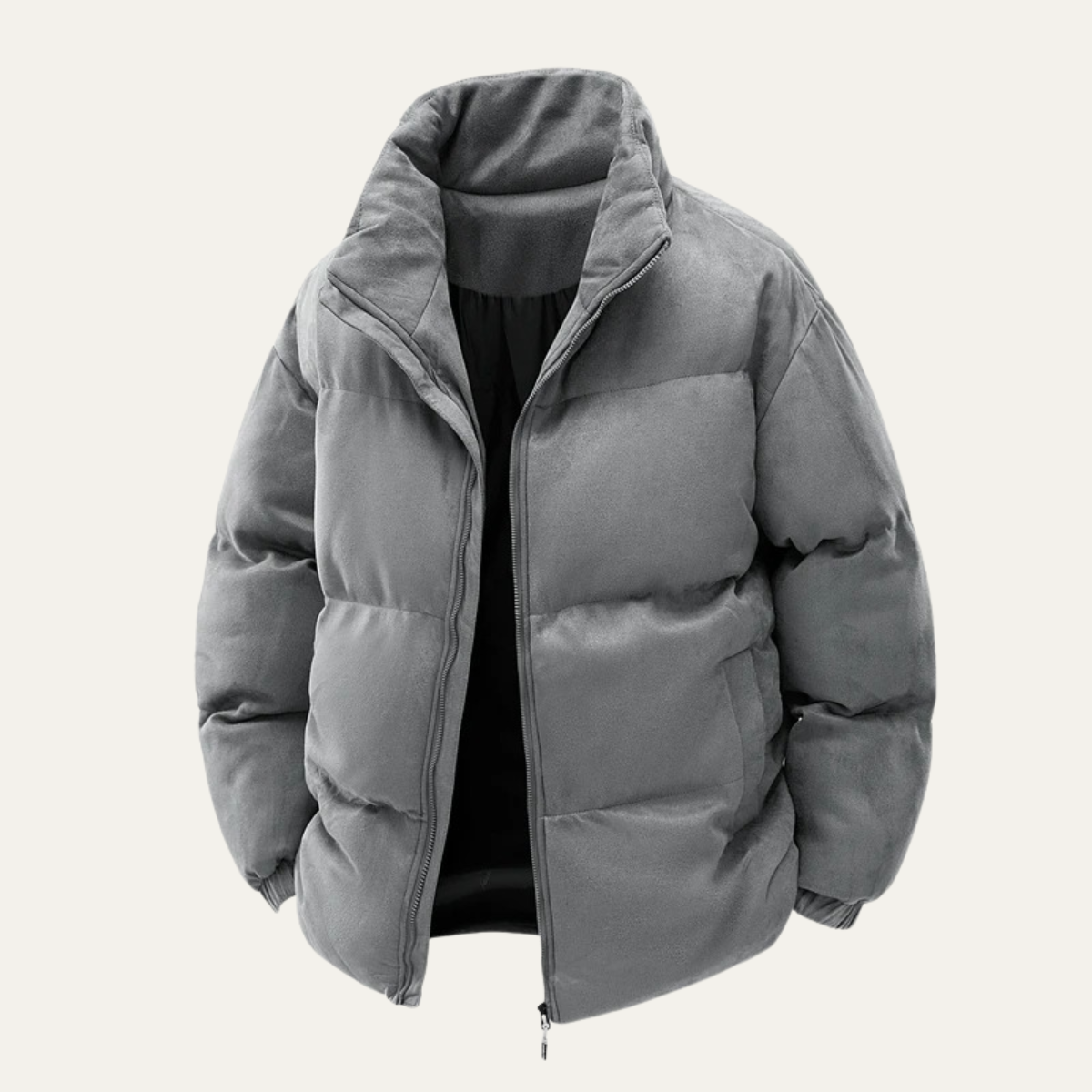 The San Casciano - Herr Suede Vinter Bomull Fodrad Pufferjacka