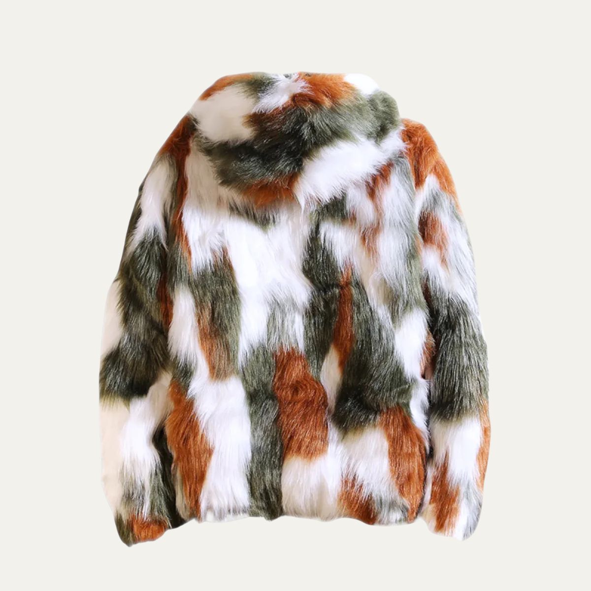 The Garda Porto - Herr Elegant Mjuk Fuskpäls Huva Vinterjacka