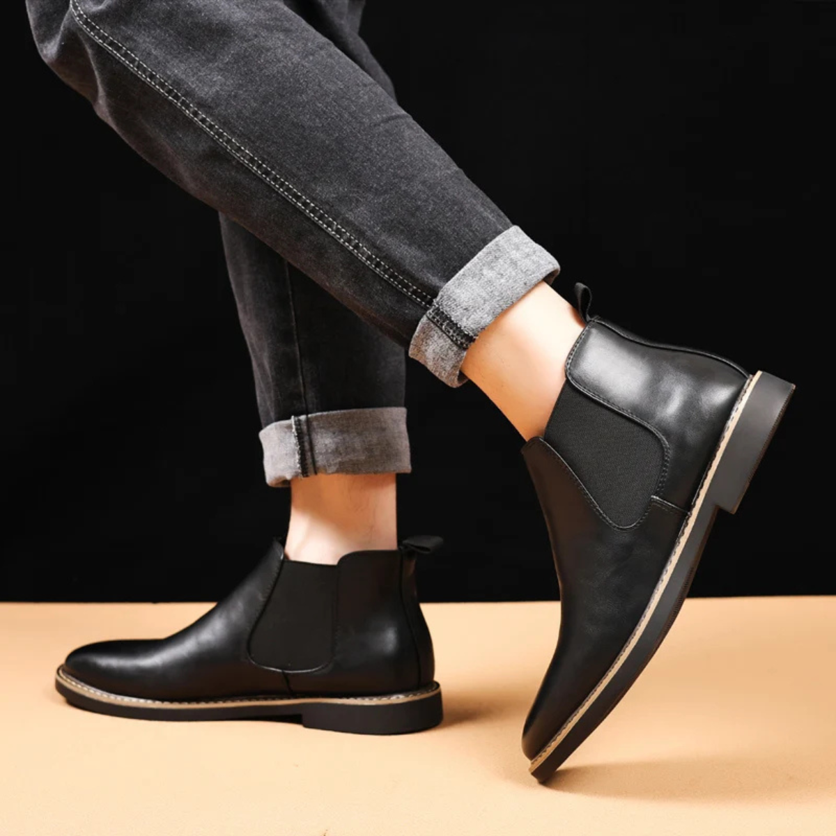 The Bradford - Herr Casual Slip On Ankel Läder Chelsea Stövlar