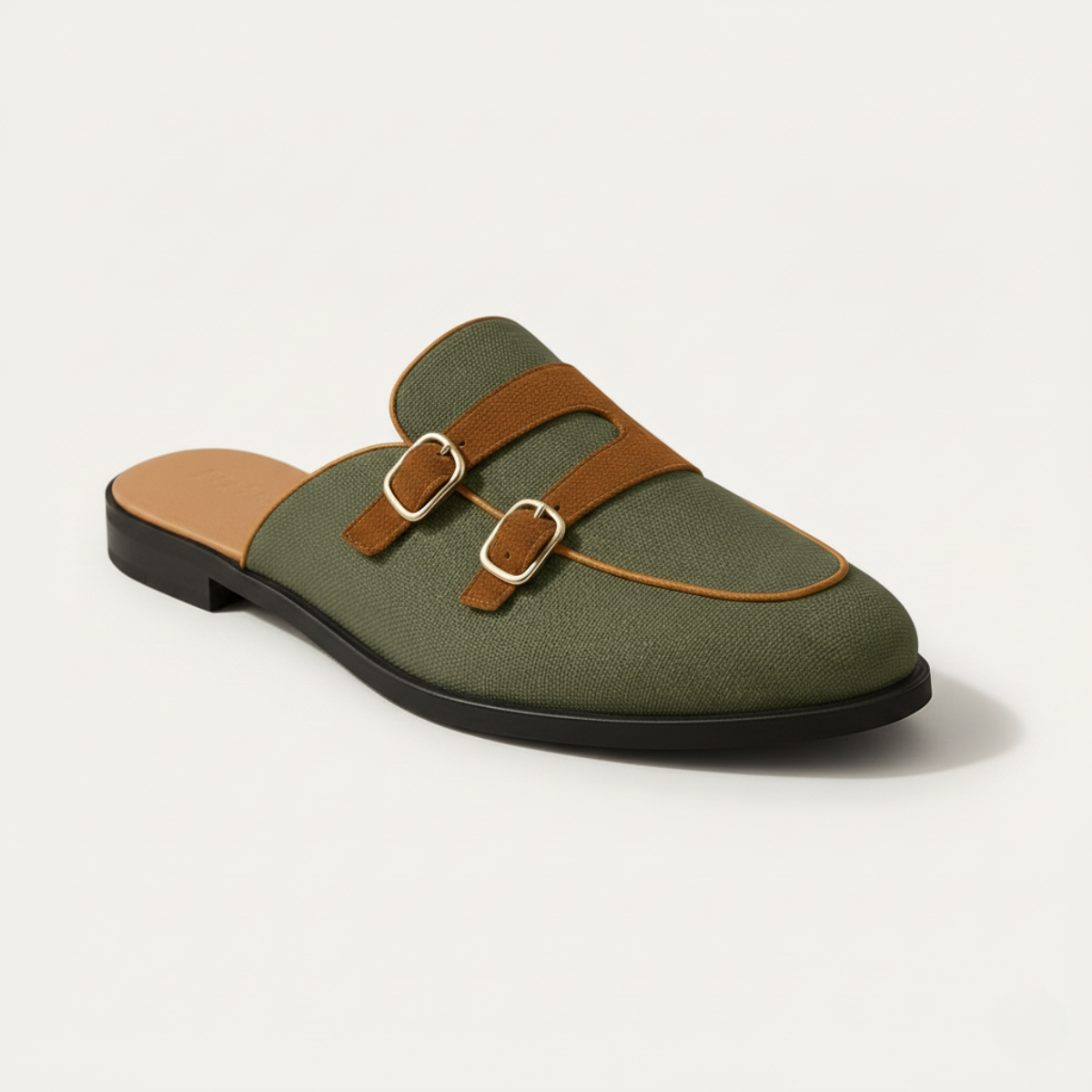 The Westbury - Eleganta slip-on-loafers för herr med spänne och remmar i mocka