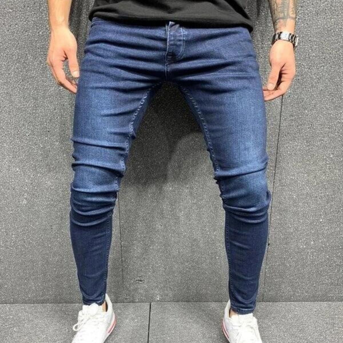Santiago Slim Fit Stretch Skinny Jeans för män – Snygg komfort och ett modernt utseende