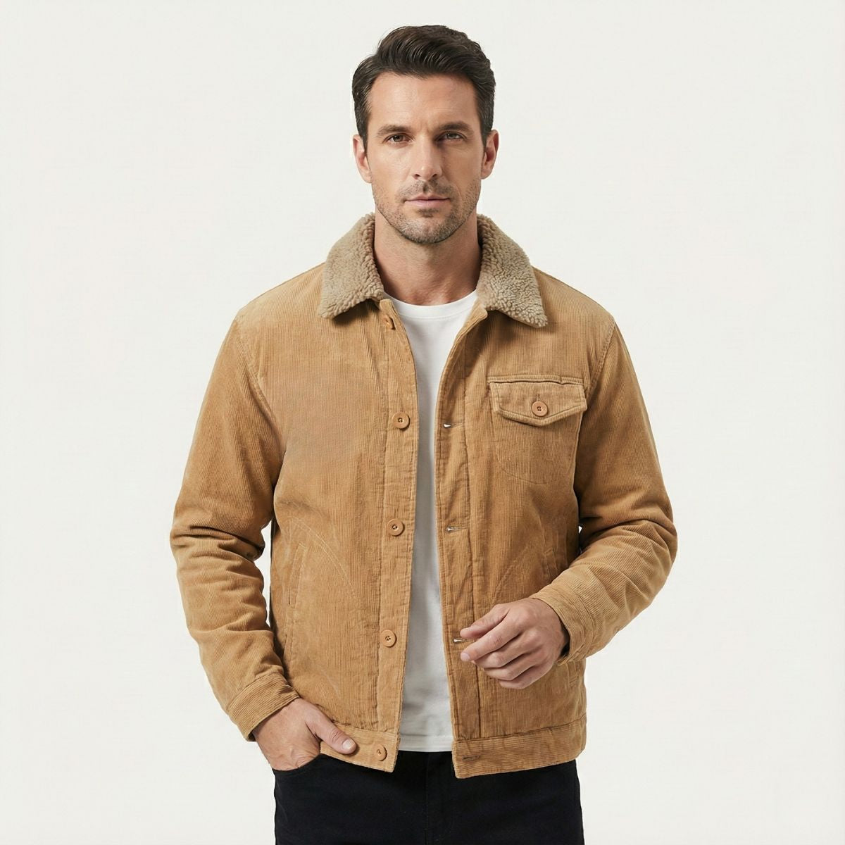 The Eversley – Manchester jacka med sherpa-foder