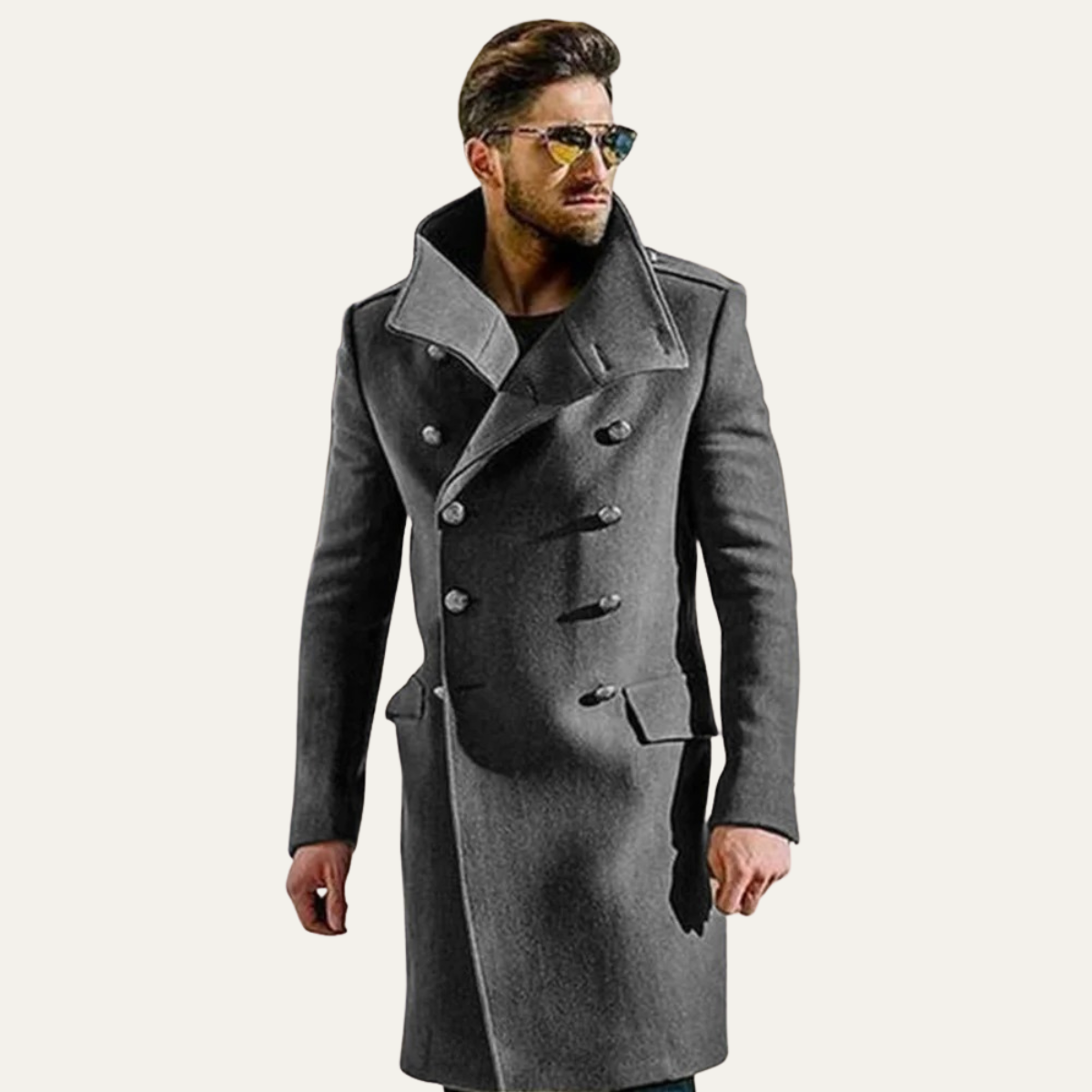 The Stratford - Herrs Dubbelknäppt Lång Ull Trench Coat