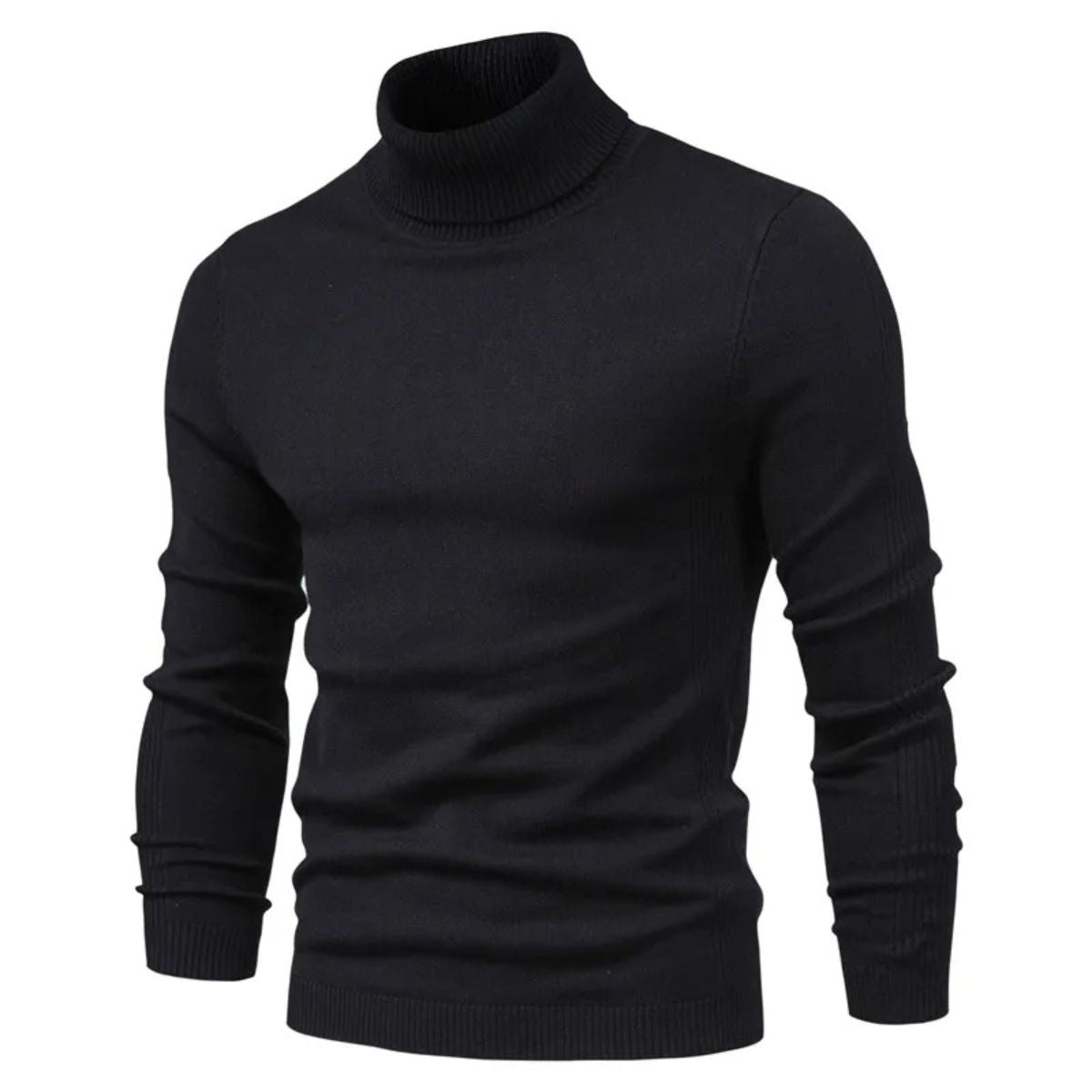 Henley-pullover med rullekrage för herrar, klassisk stil och ultimat komfort