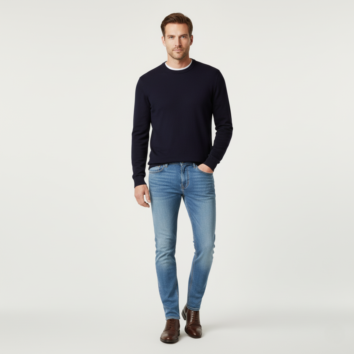 Santiago Slim Fit Stretch Skinny Jeans för män – Snygg komfort och ett modernt utseende
