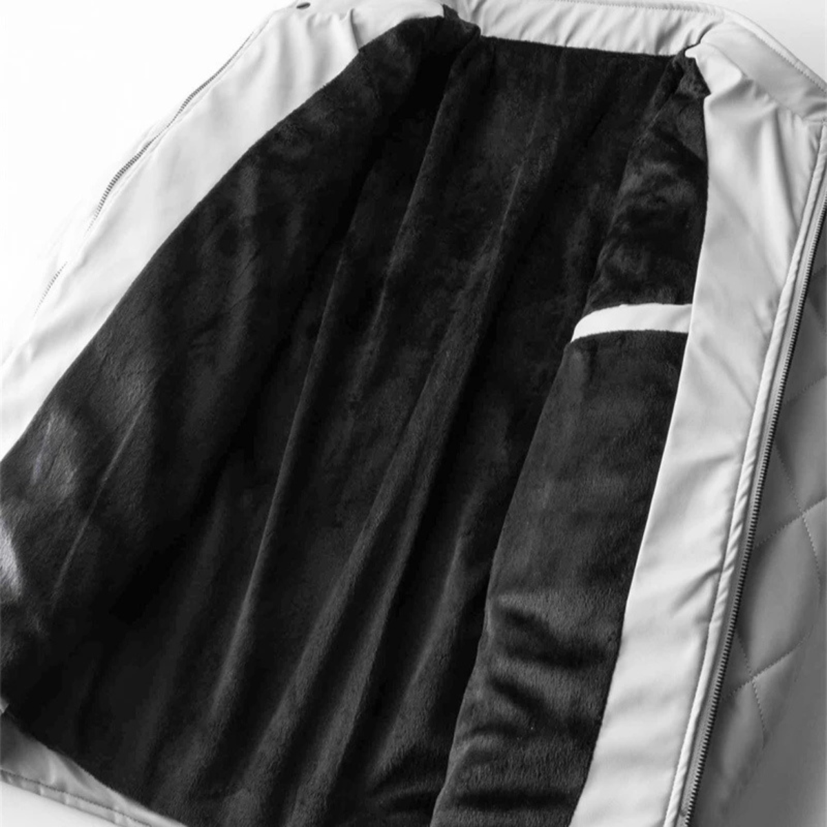 The Hampton - Herr Kviltade Läder Bikerjacka