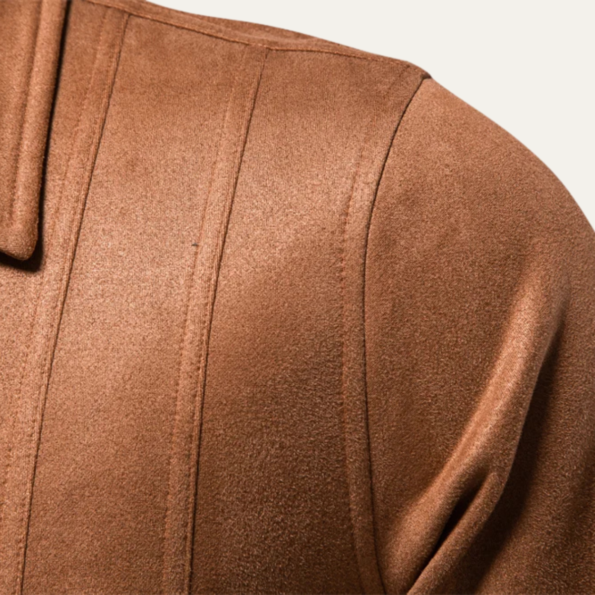 The Varese - Herr Trucker Suede Läder Zip-Up Jacka