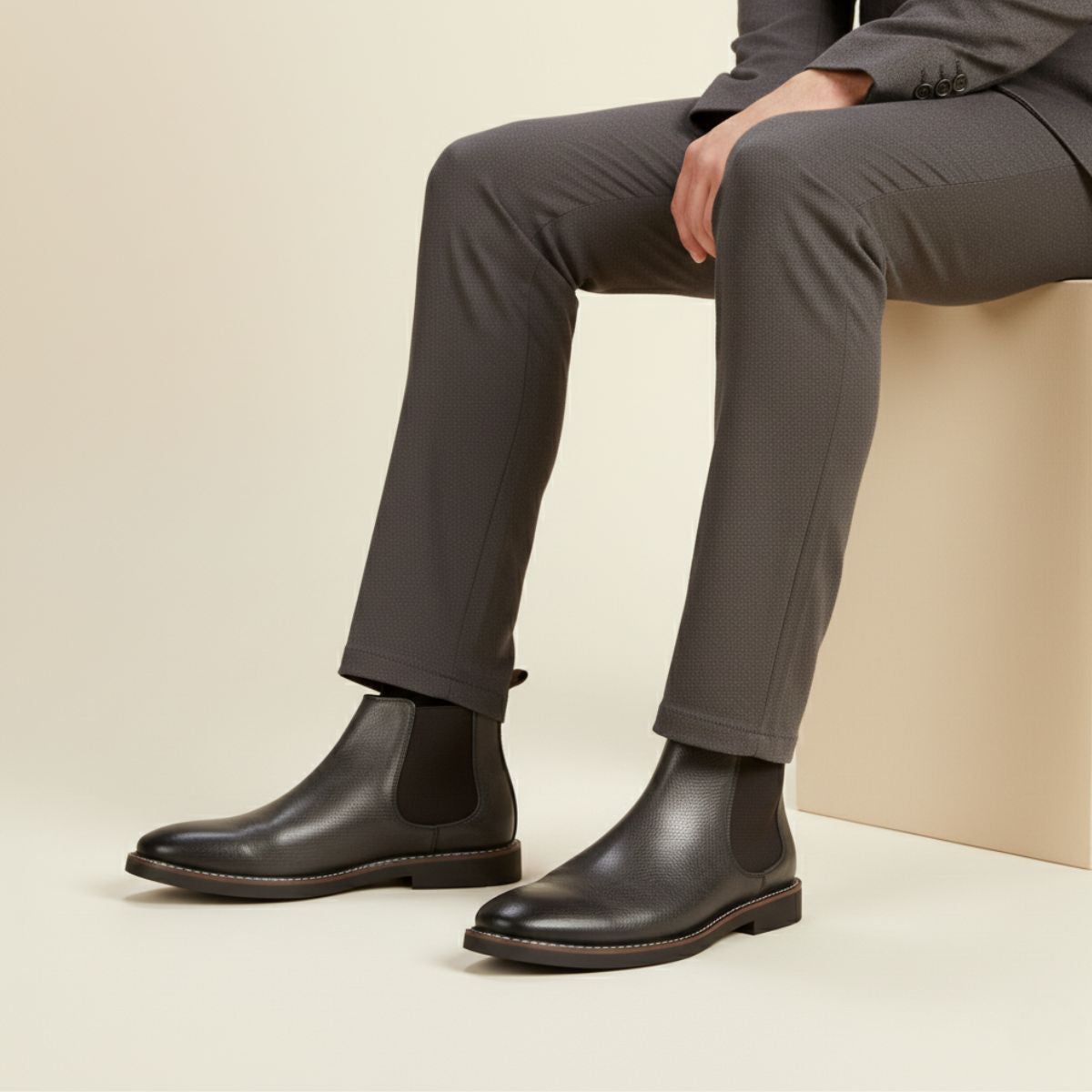 The Highlands - Herrars Hållbara Läder Chelsea Boots