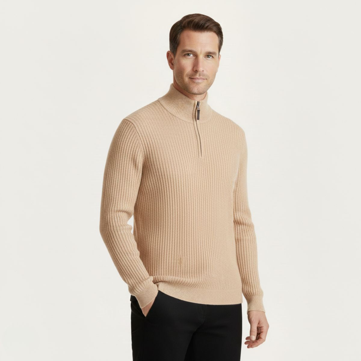 Pull med stående krage Oslo för män - Tidlös elegans