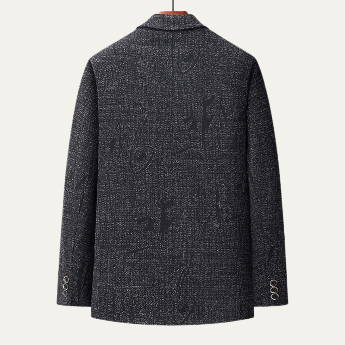 The Desenzano - Herrjacka i slim fit-modell med fiskbensmönster för vardagsbruk