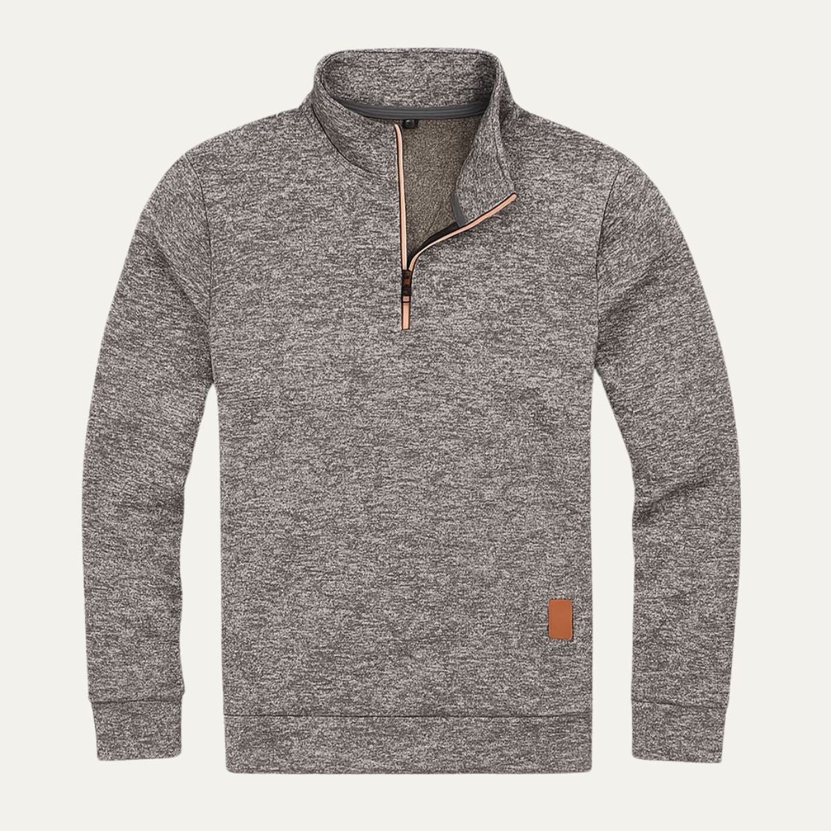 Huvtröja för män The Highland Half Zip – Huvpullover i mjuk terry för ultimat komfort