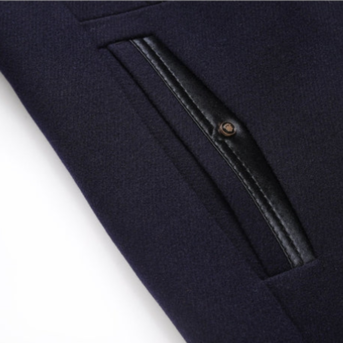 The Brookstone - Herr Elegant Klassisk Ull Vinterjacka med Vadderad Foder