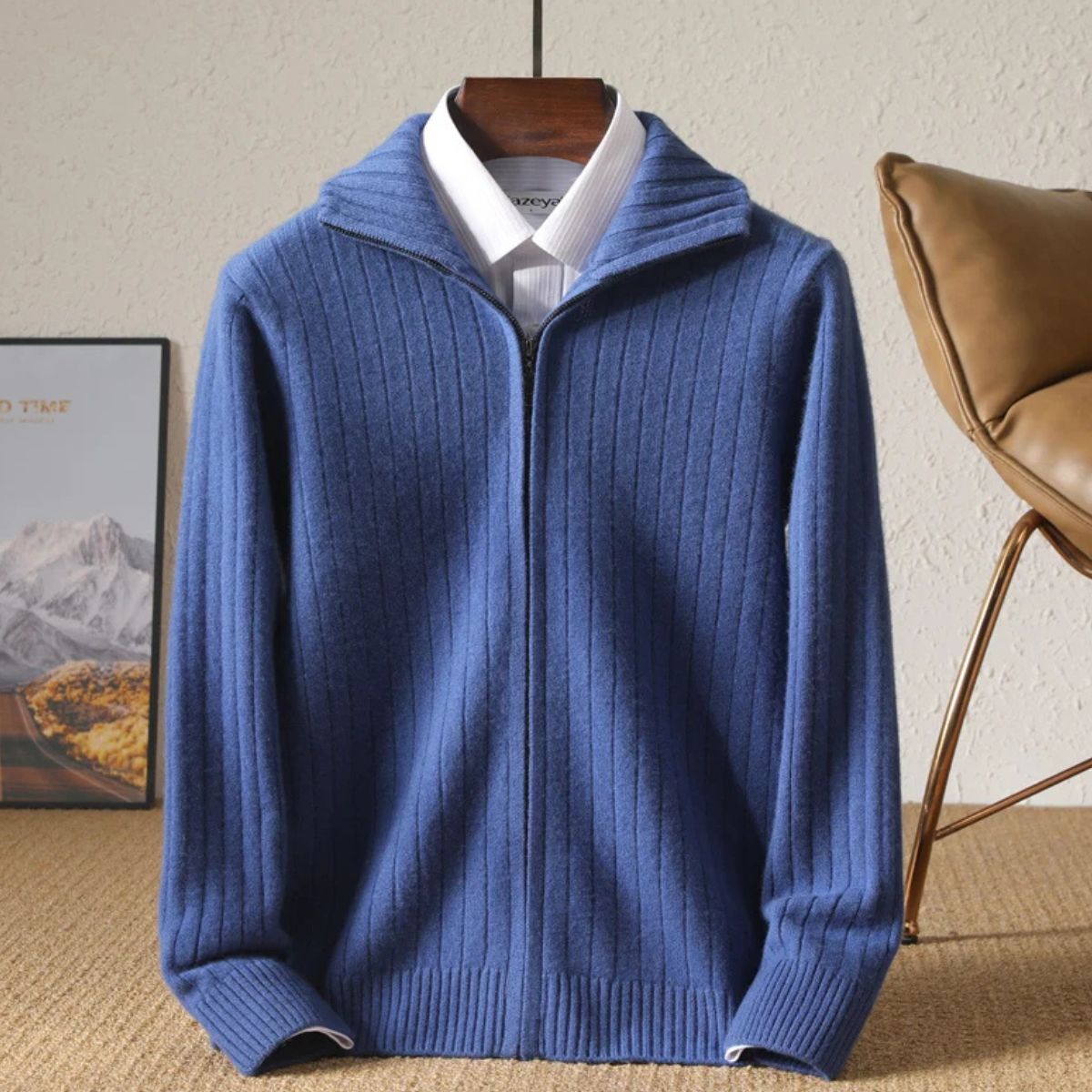 Mayfair Herrjacka i 100 % merinoull – stil och komfort i perfekt harmoni