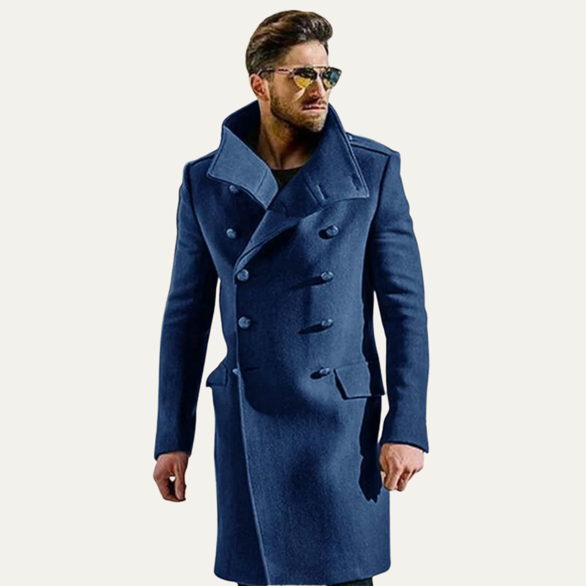 The Stratford - Herrs Dubbelknäppt Lång Ull Trench Coat
