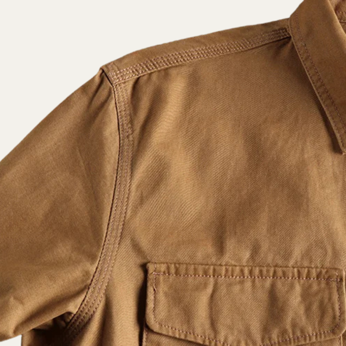 The Ashford - Herr Cargo Bomull Arbetskläder Knapp-up Skjorta med Fickor