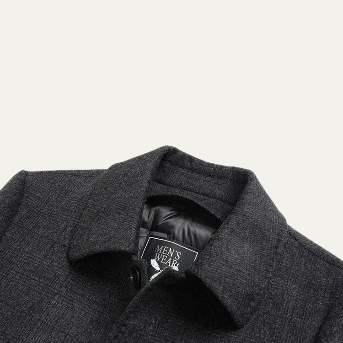 The Southgate - Herr Ull Dun Mellanlång Rutig Ull Trench Coat