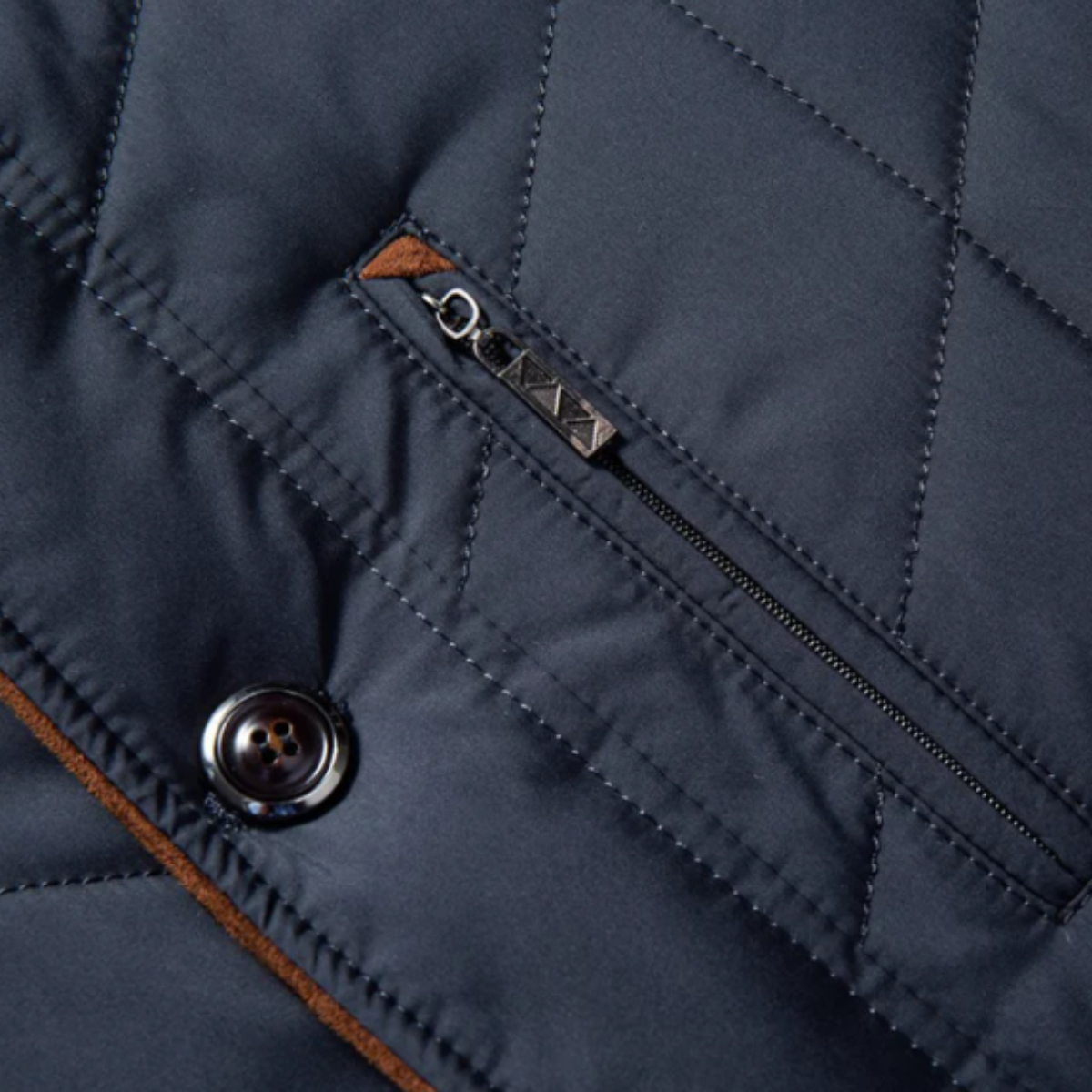 The Stratton - Herrstylad Vadderad Vinterjacka med Quilt och Samtalskrage