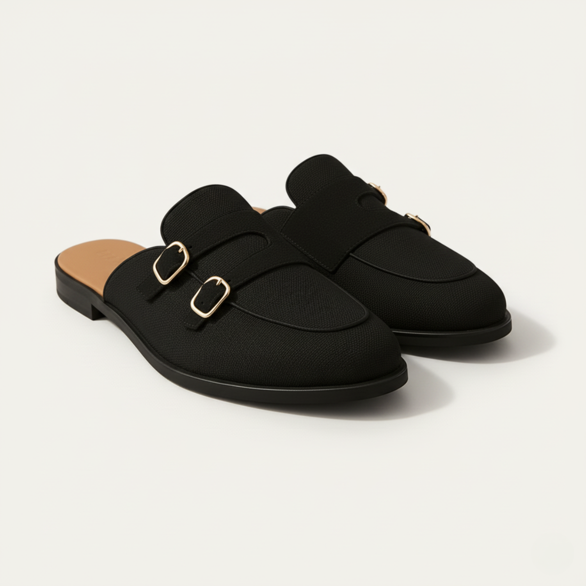 The Westbury - Eleganta slip-on-loafers för herr med spänne och remmar i mocka