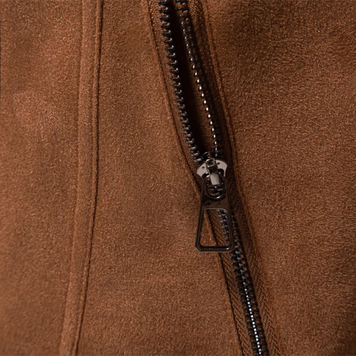 The Varese - Herr Trucker Suede Läder Zip-Up Jacka