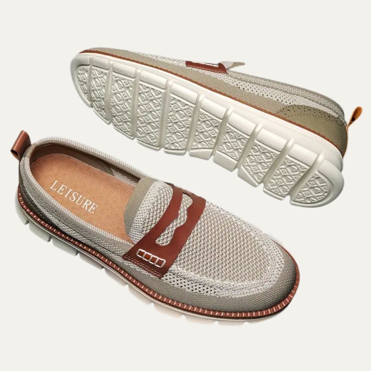 The Bellemere - Lätta ventilerade stickade loafers för herr med bekväm sula
