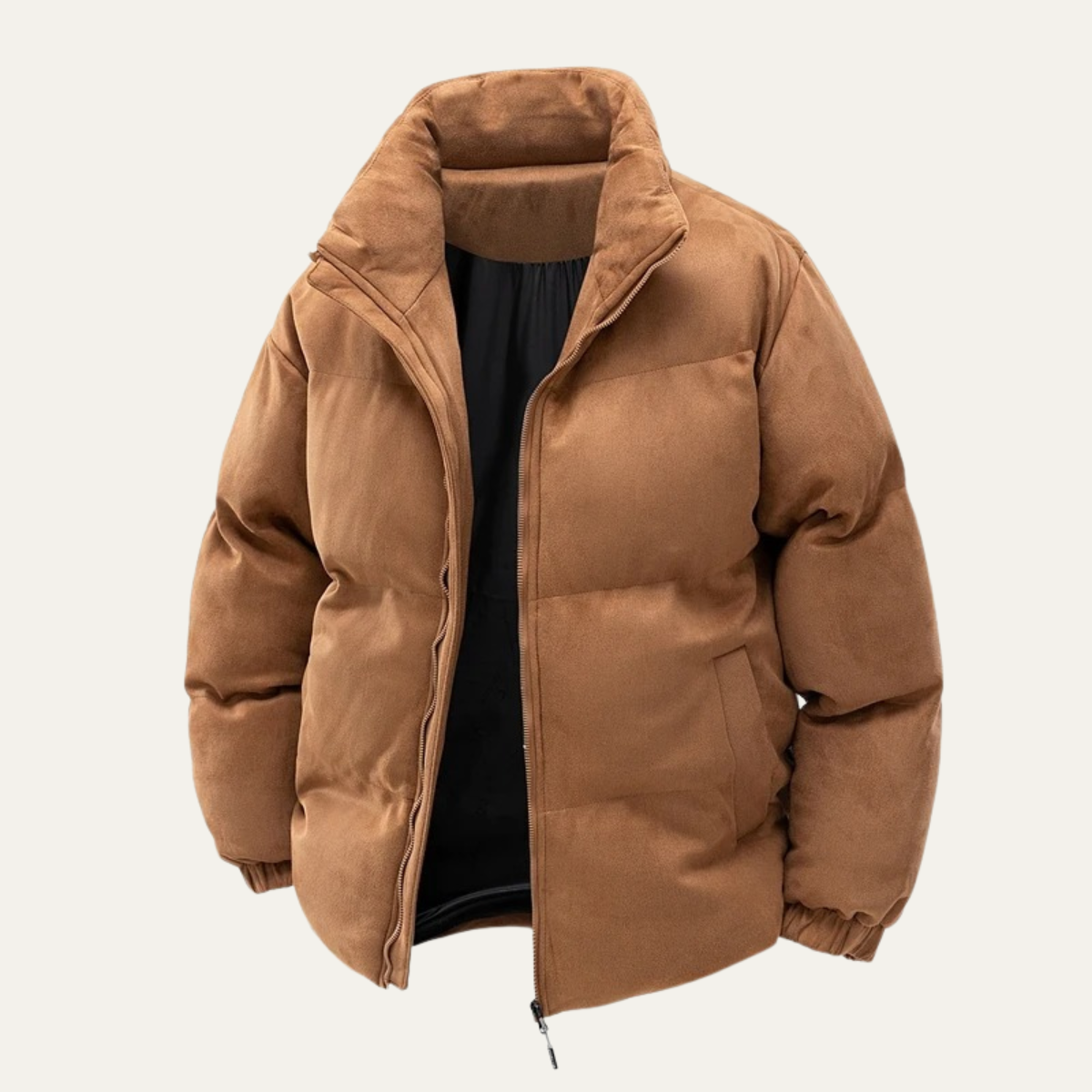 The San Casciano - Herr Suede Vinter Bomull Fodrad Pufferjacka