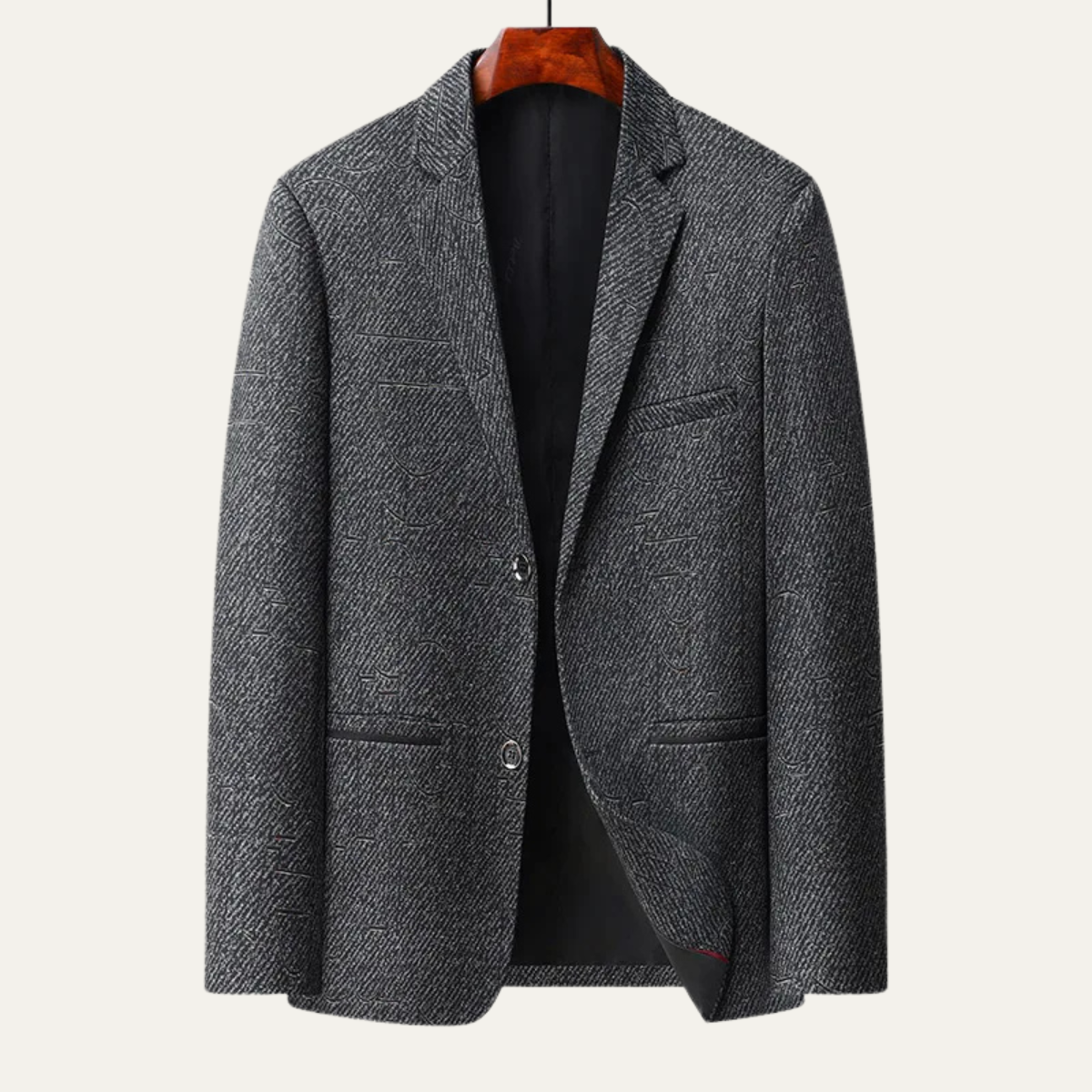 The Sassicaia - Herr Slim Fit Smart Casual Rutig Blazer Kostym