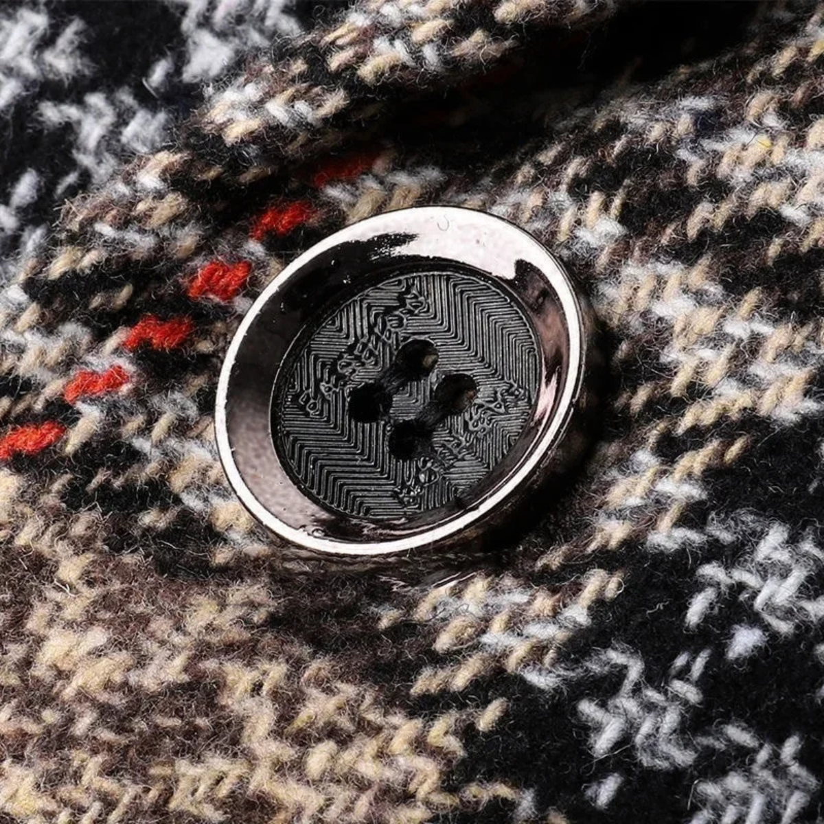 The Monopoli - Herr Slim Fit Rutigt Tweed Blazer Kostym