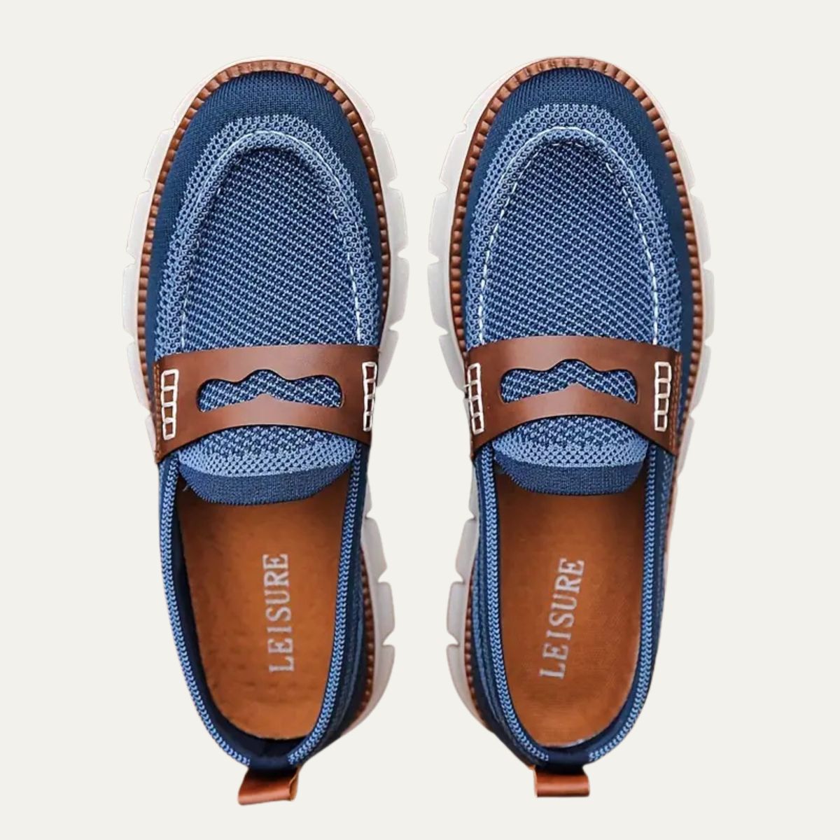 The Bellemere - Lätta ventilerade stickade loafers för herr med bekväm sula