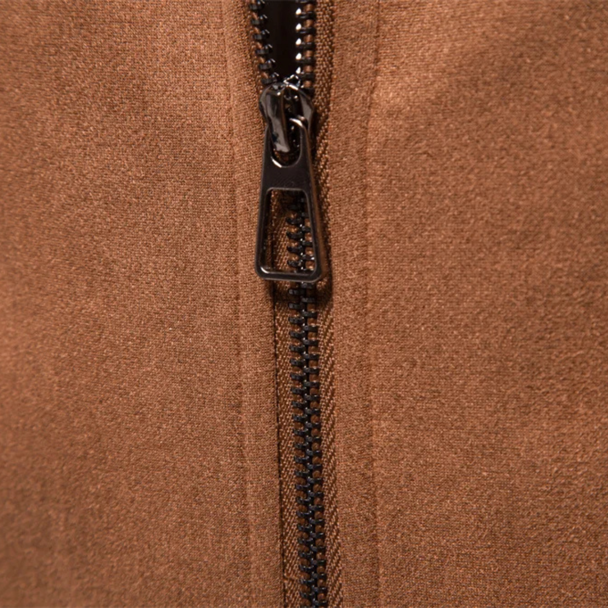 The Varese - Herr Trucker Suede Läder Zip-Up Jacka