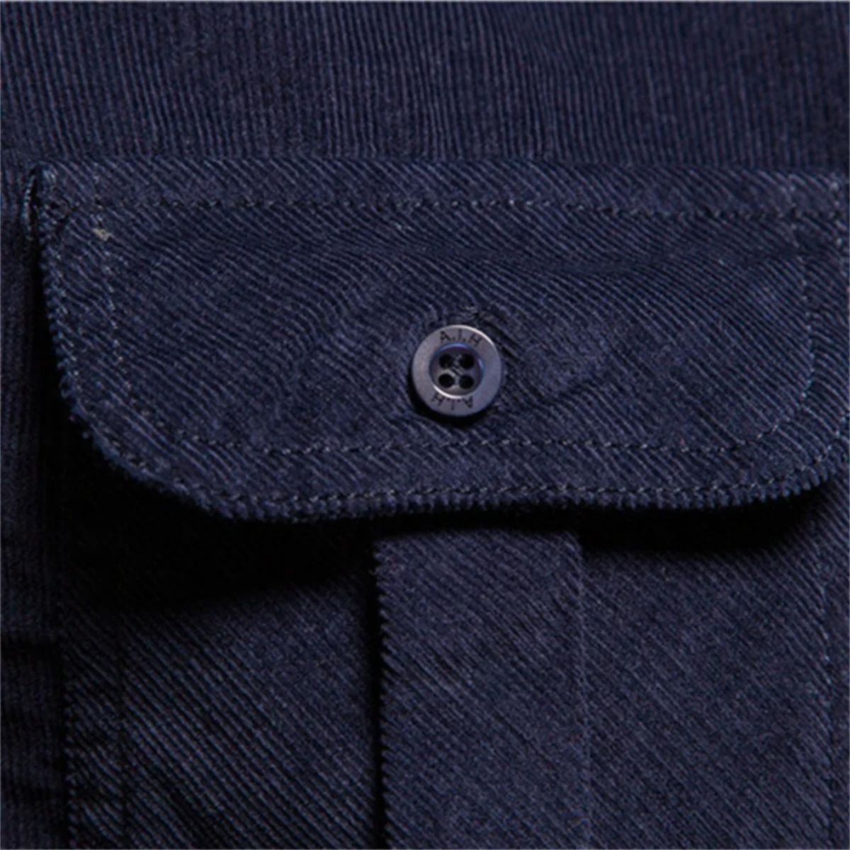 The Cascia - Herr Avslappnade Knapp-up Corduroy Skjorta