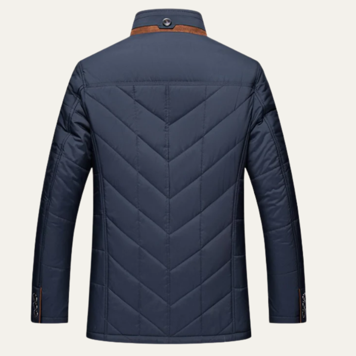 The Stratton - Herrstylad Vadderad Vinterjacka med Quilt och Samtalskrage